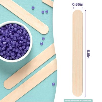 Tress Wellness - Waxing Sticks for Hair Removal - Premium Splinter-Free Wooden Sticks for Waxing, Wax Stick for Body and Face Waxing,150 Wax Sticks