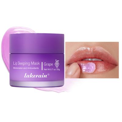 FYEBOO Sleeping Lip Mask, Long-Lasting Nourish &amp; Hydrate Lip Mask, Lip Balm, Lip Oil, Lip Skin Care, Hydrating, Moisturizing Lip Lines Night Sleep Care Lip Anti-chapped Lip Cream (04 Grape)