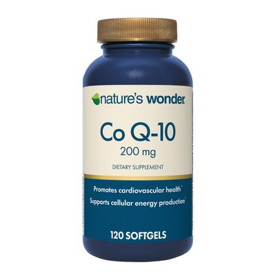 Nature&#39;s Wonder CoQ10 Supplement - CoQ10 200mg Softgels to Support Heart Health, Cardiovascular Function, and Cellular Energy Production, 120 Softgels, 120 Days Supply