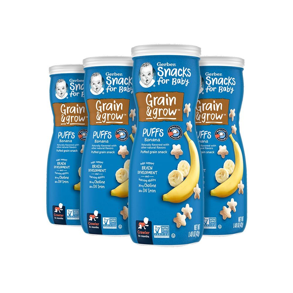 Gerber Baby Snacks Puffs, Banana, 1.48 Ounce (Pack of 6)