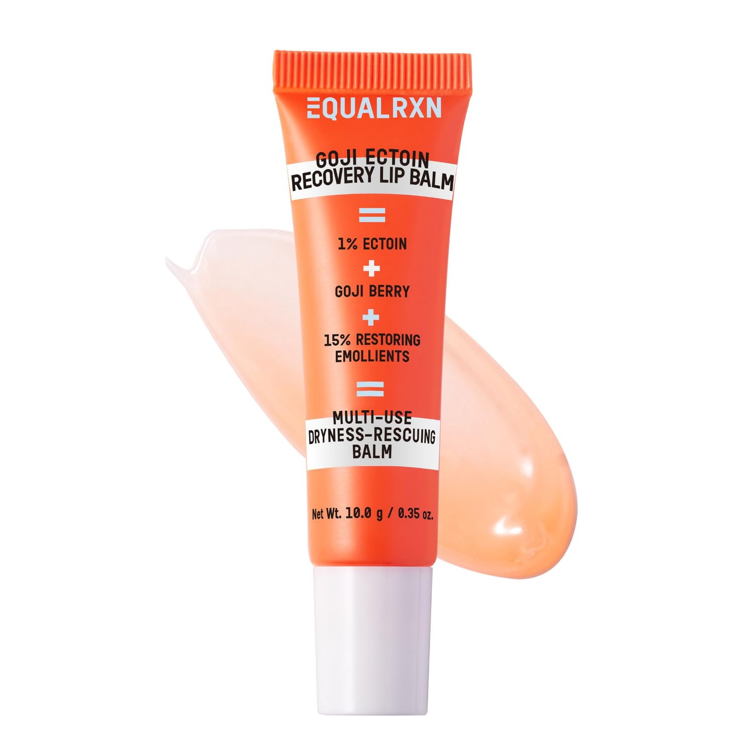 EqualRXN Goji Ectoin Recovery Lip Balm | Nourishing &amp; Non Greasy Lip Treatment | Papaya Enzyme, Goji, Ectoin, Vitamin C to Support Lip Barrier &amp; Wrinkles | For Dryness Cracked Lip Day &amp; Night Use