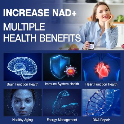 NAD Supplement - NAD Nicotinamide Riboside Resveratrol NAD Supplement 1000mg Pure Organic for Women and Men Anti-Aging, Energy, Focus, 80 Capsules