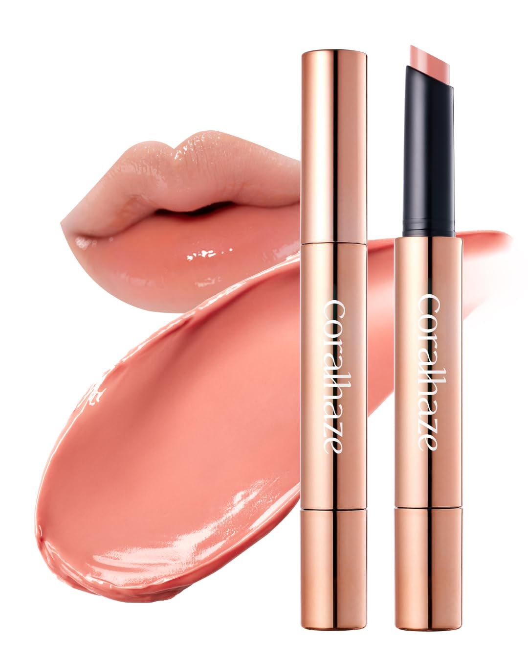 CORALHAZE Volumizing Lip Fondue 07 Humble 2g, 3-in-1 Melting Balm for Hydrating Lip Care, Plumping Volume and High-Gloss Water Glow, Infused with Rosehip Oil for Longlasting Moisture, Korean Makeup