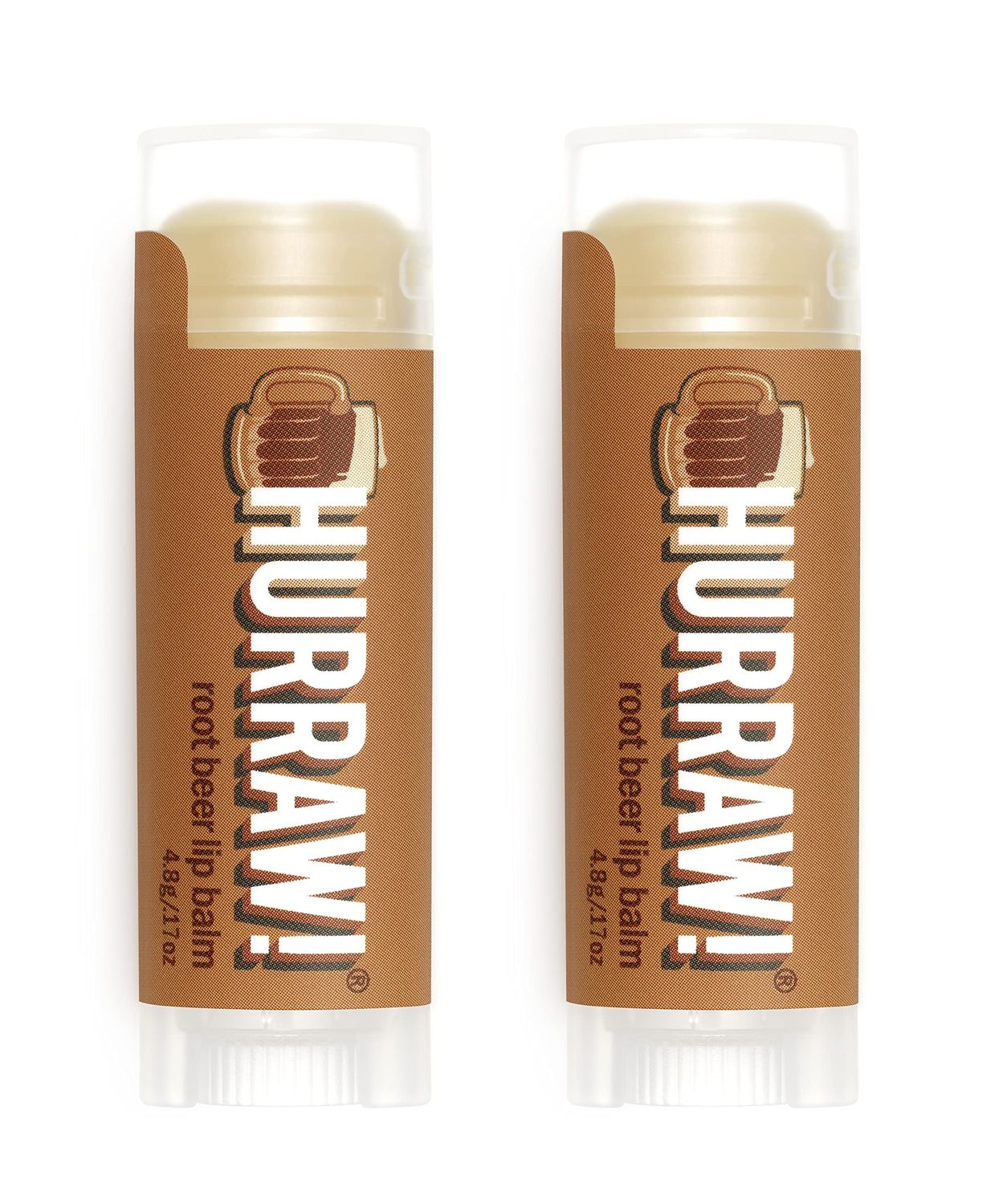 Hurraw! Root Beer Lip Balm, 2 Pack: Organic, Certified Vegan, Cruelty and Gluten Free. Non-GMO, 100 Natural Ingredients. Bee, Shea, Soy and Palm Free. Made in USA