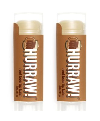Hurraw! Root Beer Lip Balm, 2 Pack: Organic, Certified Vegan, Cruelty and Gluten Free. Non-GMO, 100 Natural Ingredients. Bee, Shea, Soy and Palm Free. Made in USA