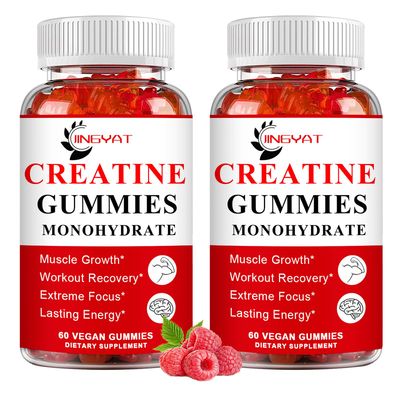 (2 Pack) Creatine Monohydrate Gummies Sugar Free Chewable Creatine for Building Muscle,Boost Focus,Strength,Endurance, 5g Creatine Monohydrate Gummy for Men &amp; Women, 4X Stronger Than Powder Capsules