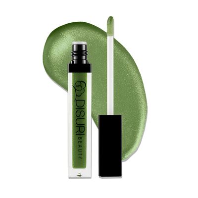 DISURI Beauty Shimmer Lip Gloss - Non-Sticky Girls Gloss - Long Lasting High Shine - 0.7 FL Oz Gloss for Girls &amp; Women - Cruelty Free - (Wicked Green: S71)