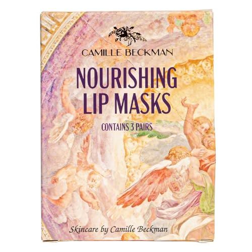 Camille Beckman Nourishing Collagen &amp; Carob Lip Masks, Moisture-Locking Formula with Hyaluronic Acid, Set of 3 Treatments