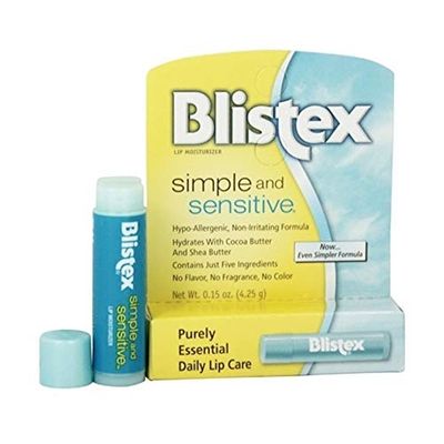 Blistex Simple &amp; Sensitive Lip Moisturizer 0.15 oz (Pack of 10)