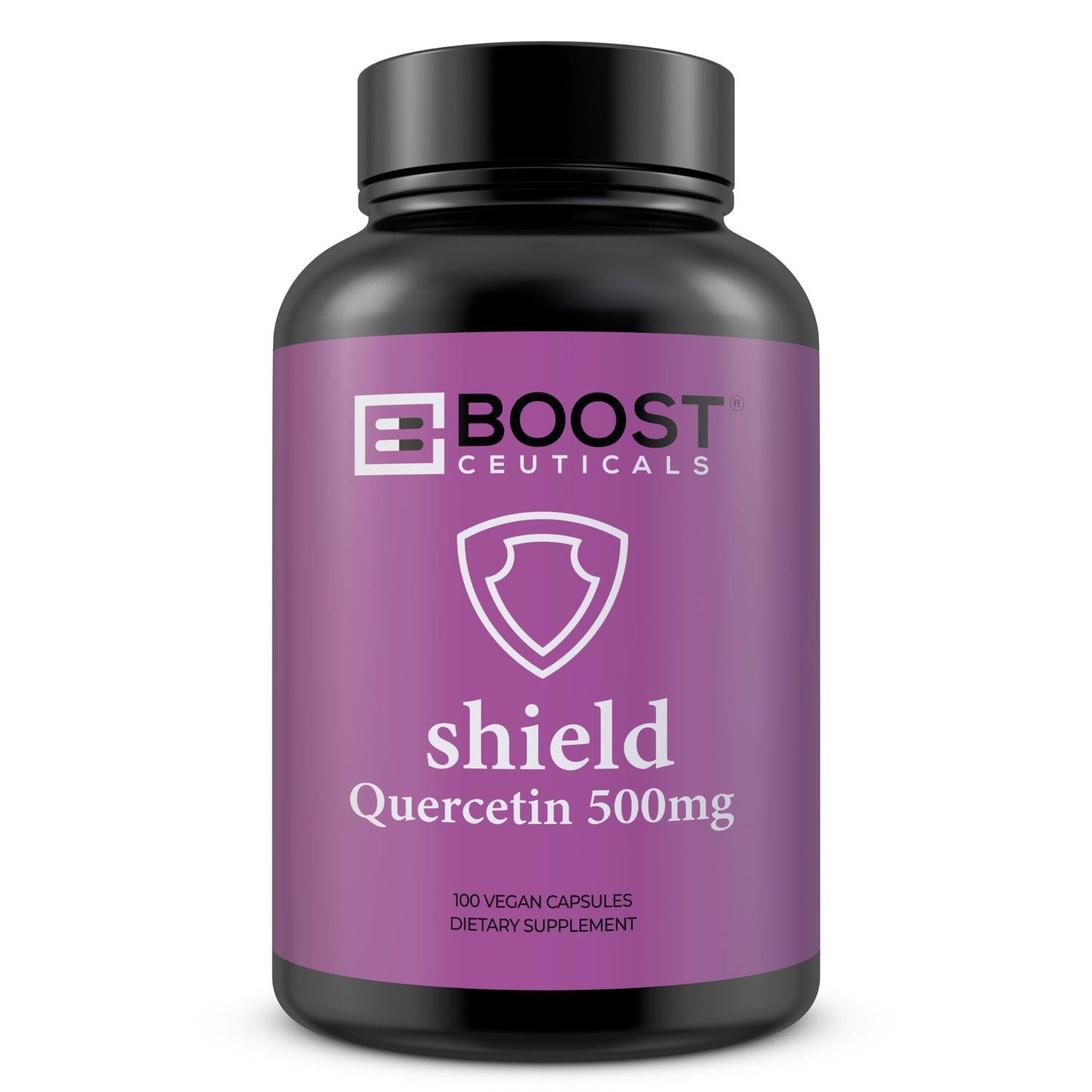 BoostCeuticals Quercetin 500mg Vegan 100 Capsules- No Stearates Non-GMO, Gluten Free -- Antioxidant Bioflavonoid Immune Support Supplement