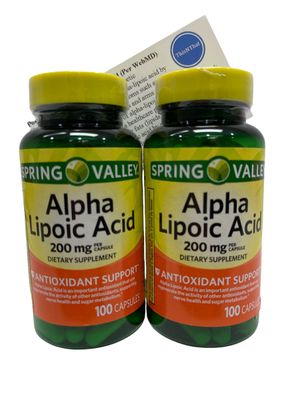 ThisNThat Nutritional Supplement Support Bundle: (2) 200mg 100 ct Bottles of Alpha Lipoic Acid Tip Card