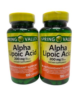 ThisNThat Nutritional Supplement Support Bundle: (2) 200mg 100 ct Bottles of Alpha Lipoic Acid Tip Card