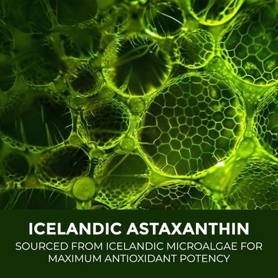 Astaxanthin 12mg Capsules - Maximum Strength Astaxanthin Supplement, Antioxidant Supplement from Icelandic Microalgae - 60 Capsules, 60-Day Supply - Support for Skin, Eyes, Recovery, & Immune Health