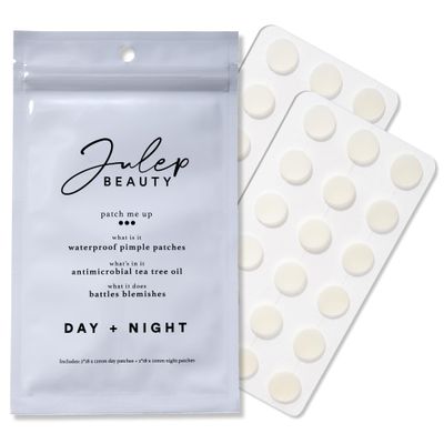 Julep Patch Me Up Waterproof Pimple Patches - 72 Hydrocolloid Acne Patches with Tea Tree Oil, Ultra-Thin Day &amp; Potent Night, Reduces Blemishes &amp; Scarring - 48 8mm &amp; 24 12mm Patches