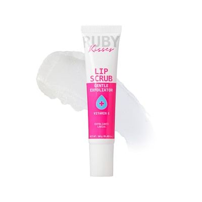 Ruby Kisses Exfoliating Lip Scrub, Gentle Smoothing for Soft Lips, Jojoba &amp; Shea Butter Enriched, Non-Greasy, Hydrating Lip Care, Lightweight for Healthy &amp; Supple Lips