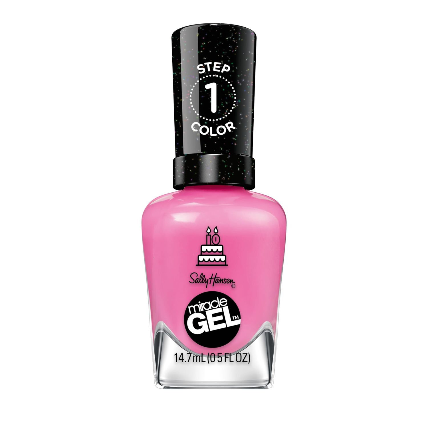 Sally Hansen Miracle Gel, One Gel of a Party Party of Hue, Long Lasting, Gel-Like Formula, No UV Lamp Needed, Pink Nail Polish