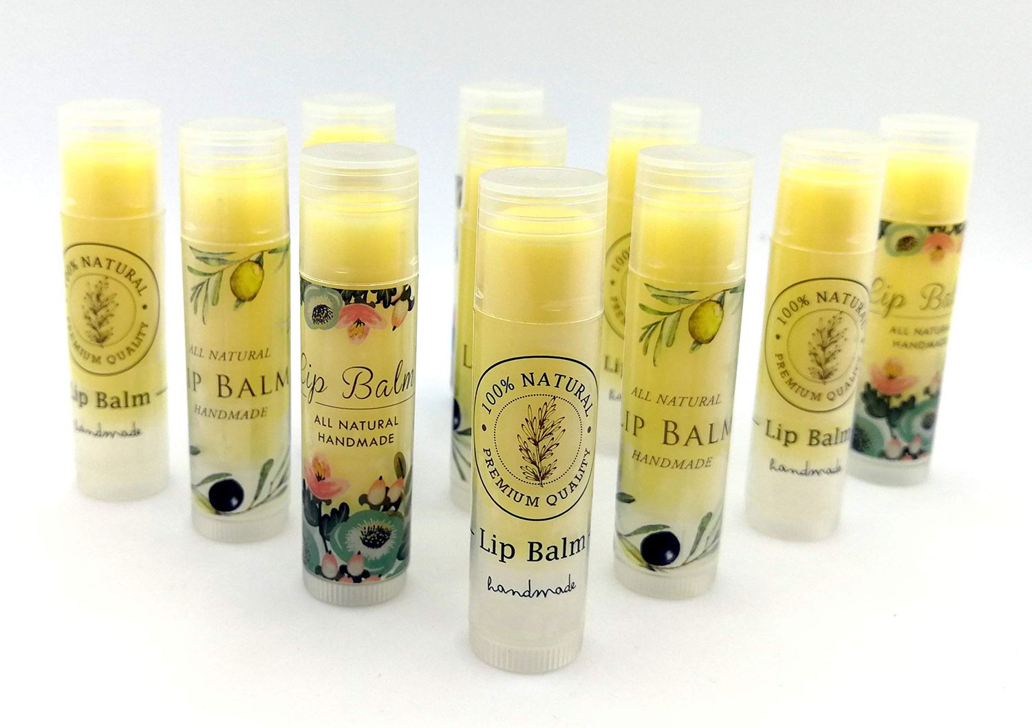 ZZYBIA Assorted Clear Lip Balm Label Sticker for Lip Balm Container Lip Balm Labels Paper Stickers 60pcs