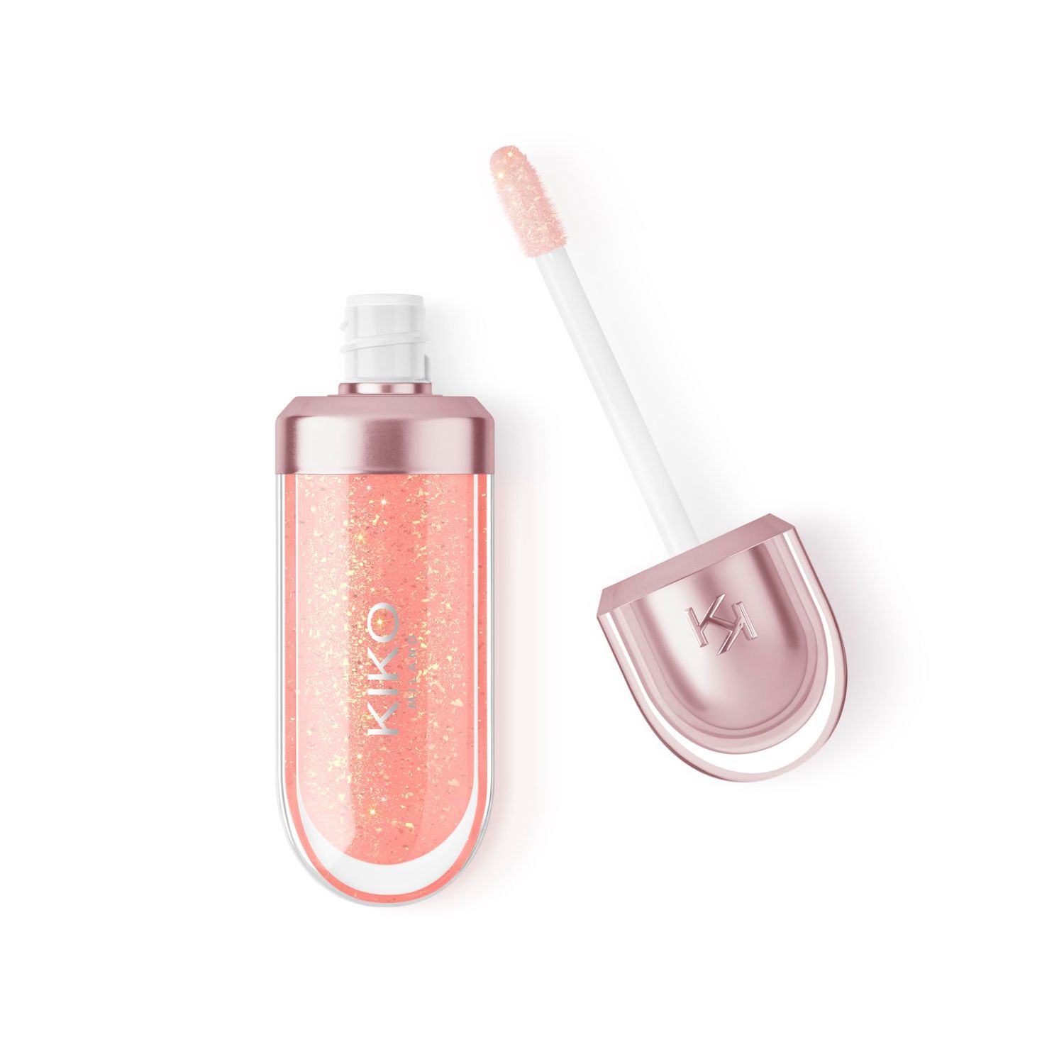 KIKO Milano 3D Hydra Lip Oil - Hydrating, Nourishing, High-Shine Lip Treatment, Non-Sticky, Moisturizing Formula with Vitamin E - 02 Atomic Orange - 6.5ml
