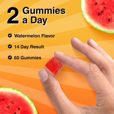 Daily Tanning Gummies - Natural Sunless Tanning Gummies for Women with Astaxanthin, Lycopene, Beta Carotene - Rich in Antioxidants, Boosts Melanin - Watermelon Flavor - 60 Chewables Gummies