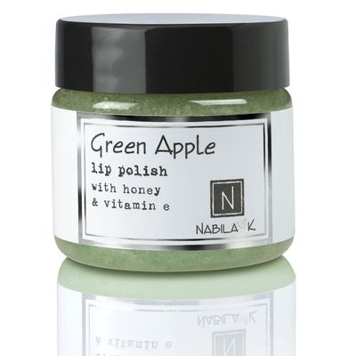 Green Apple Lip Polish, 1 oz by Nabila K - Hydrating Lip Exfoliator &amp; Moisturizer with Honey and Vitamin E for Dry and Chapped Lips - Cruelty-Free, Real Sugar, Made in USA