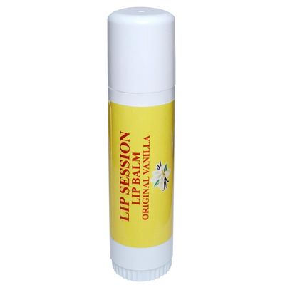 Lip Session Lip Balm Vanilla (Original) Flavor Big Stick 0.5 Oz. - With Vitamin E &amp; Cocoa Butter - Moisturizes &amp; Soothes Dry, Cracked, or Chapped Lips