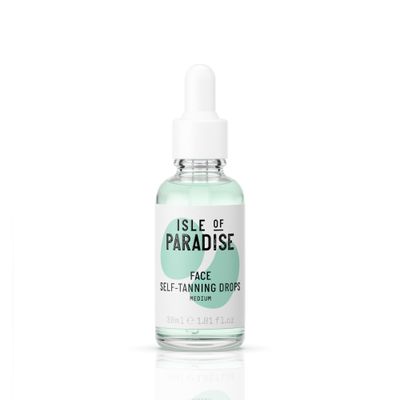 Isle of Paradise Self-Tanning Drops, Self Tanner For Face &amp; Body, Customizable Glow, Vitamin C, Streak-Free Tan, No Orange Tone, Mix with Moisturizer, Vegan, 1.01 fl. oz/30 ml Bottle (Medium)