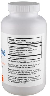 One Planet Nutrition Nano Curcumin Plus 500 mg Veggie Capsules (120 Servings), Nano Curcumin with Boswellia for High Absorption, Supports Joint &amp; Immune Health, Non-GMO, Vegan, Gluten-Free