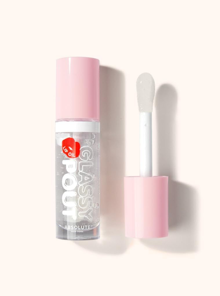 Absolute New York Glassy Pout Lip Oil, Long Lasting Hydration, Ultra Glassy Shine, Non Sticky Lip Oil (MLGL01 Thirsty)