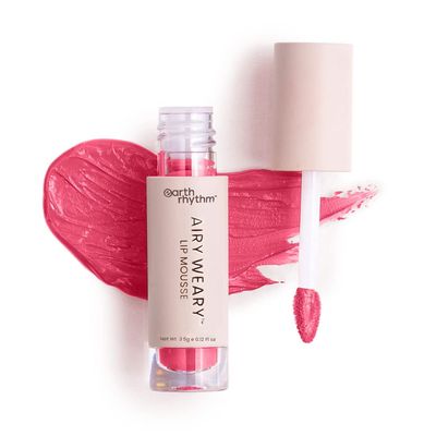 Earth Rhythm Airy Weary Lip Mousse Lipstick - Mosey | Hyaluronic Acid, Jojoba Seed, Lotus extract | Lip Tint | Smooth Matte Finish| Long stay &amp; Moisturising