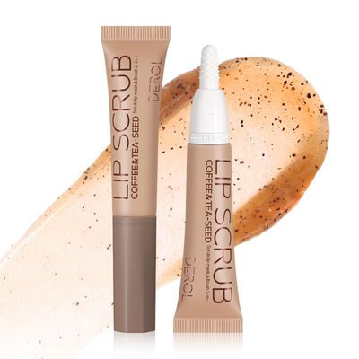 HOSAILY Lip Scrub Exfoliator for Cracked and Dark Lips, Exfoliating &amp; Smoothing Dryness Moisturizing Lip Scrubber Coffee&amp;Tea Flavor Lip Balm Care