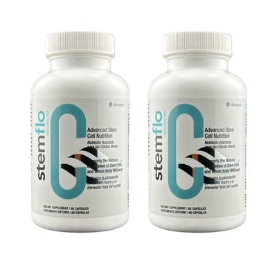 Revitalize Your System with StemFlo Advanced Formula 2 Pack - Trans-Resveratrol, Curcumin, and Super Antioxidants for Health, Longevity, and Vitality