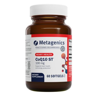 Metagenics CoQ10 ST-100 mg Coenzyme Q10 Supplement - Antioxidant as Ubiquinone - for Energy Production &amp; Heart Function - Non-GMO &amp; Gluten-Free - 60 Softgels