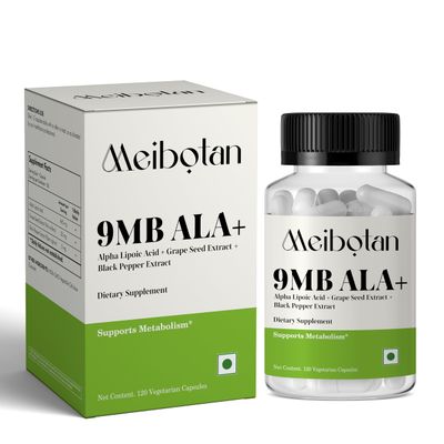 MEIBOTAN Supplements, Alpha Lipoic Acid 500 mg with Grape Seed Extract &amp; Piperine Extra Strength, 120 Veg Capsules