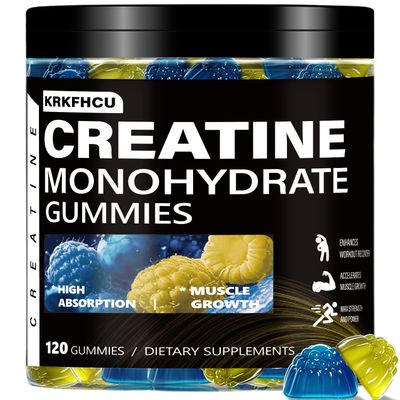 Creatine Monohydrate Gummies for Men &amp; Women - Complex 8000 MG PreWorkout Supplement Creatine Gummy with BCAA, L-Taurine &amp; Vitamin B12 for Muscle Builder, Strength &amp; Energy Boost, 120 Count 1Pack