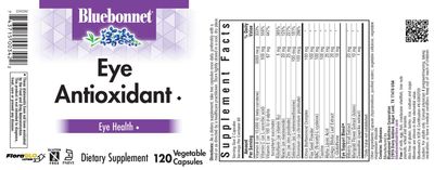 BlueBonnet Eye Antioxidant with Zeaxanthin Formula Vegetarian Capsules, 120 vcaps
