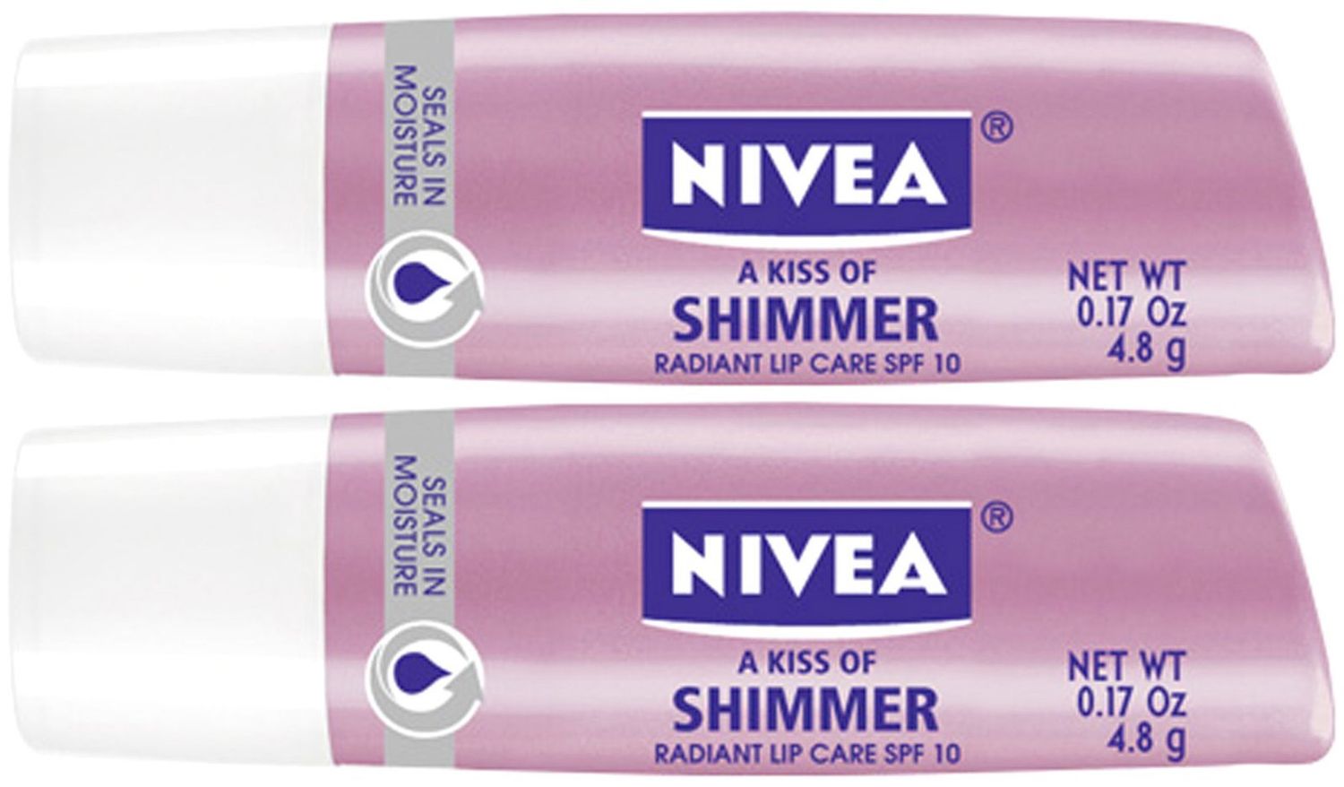 Nivea Lip Care A Kiss of Shimmer Lip Care Stick - Pearly Shimmer - 2 pk