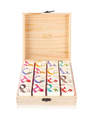 Ssanggye Cubewood 16P Gift Set 0.78 oz. (16 count, 8 flavors x 2EA) Herb Floral Blended Signature Puer Earlgrey Hibiscus Marigold Cherry Blossom Sweet Lavender Chamomile Peppermint Korean Tea Sampler