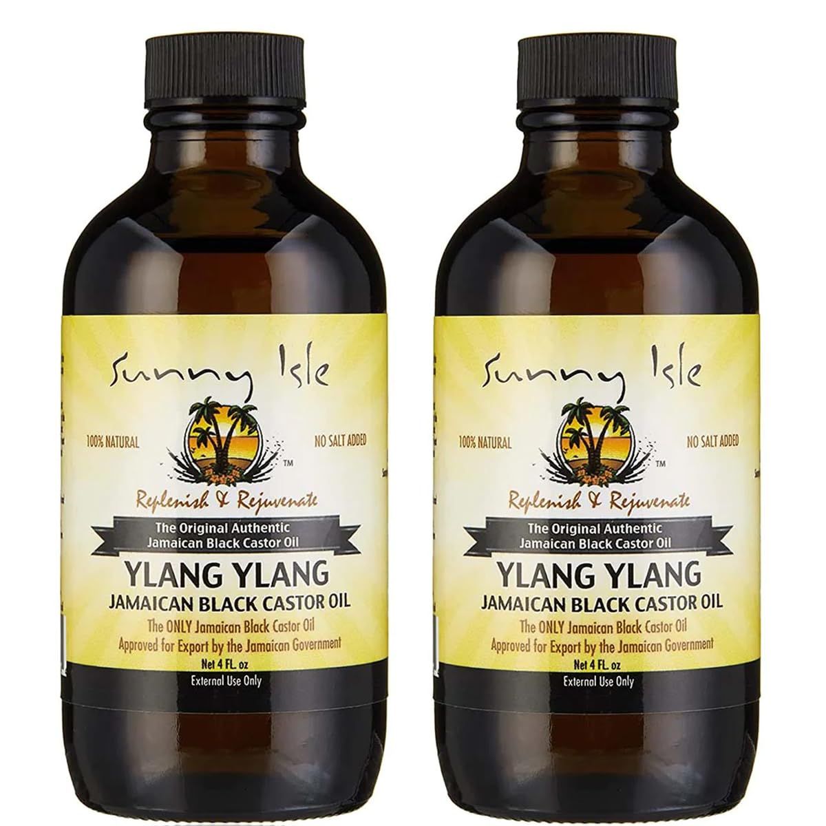 Sunny Isle Ylang Ylang Jamaican Black Castor Oil 4oz (Pack of 2)