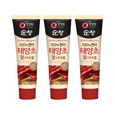 Taeyangcho Red Chili Paste Gold, Tube Type (3 Pack of 2.11 Oz) By Chung-Jung-One