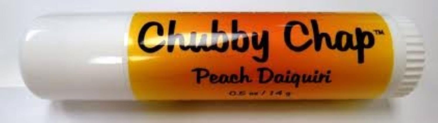 Chubby Chap - Three (3x) Large Jumbo Chapstick Natural Chapstick - 1/2 Ounce Lip Balm (Peach Daiquiri)