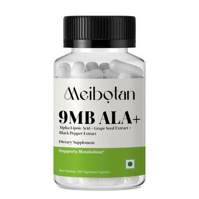 MEIBOTAN Supplements, Alpha Lipoic Acid 500 mg with Grape Seed Extract &amp; Piperine Extra Strength, 120 Veg Capsules