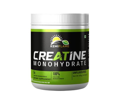 KEMIFLAME Creatine Monohydrate Powder, Unflavored, 60 Servings - 300 Grams