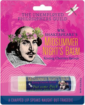 Shakespeare&#39;s Midsummer Night&#39;s Lip Balm Tube, Cherry Flavored - Cruelty-Free and Made in the USA from Natural and Imported Ingredients