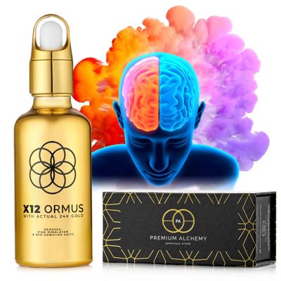 Ormus Monoatomic Gold Concentrate (High Potency x12) 3.4oz - Made by Real Alchemists - 24k Food Grade Liquid Gold, Dead Sea Salt &amp; Pink Himalayan Salt