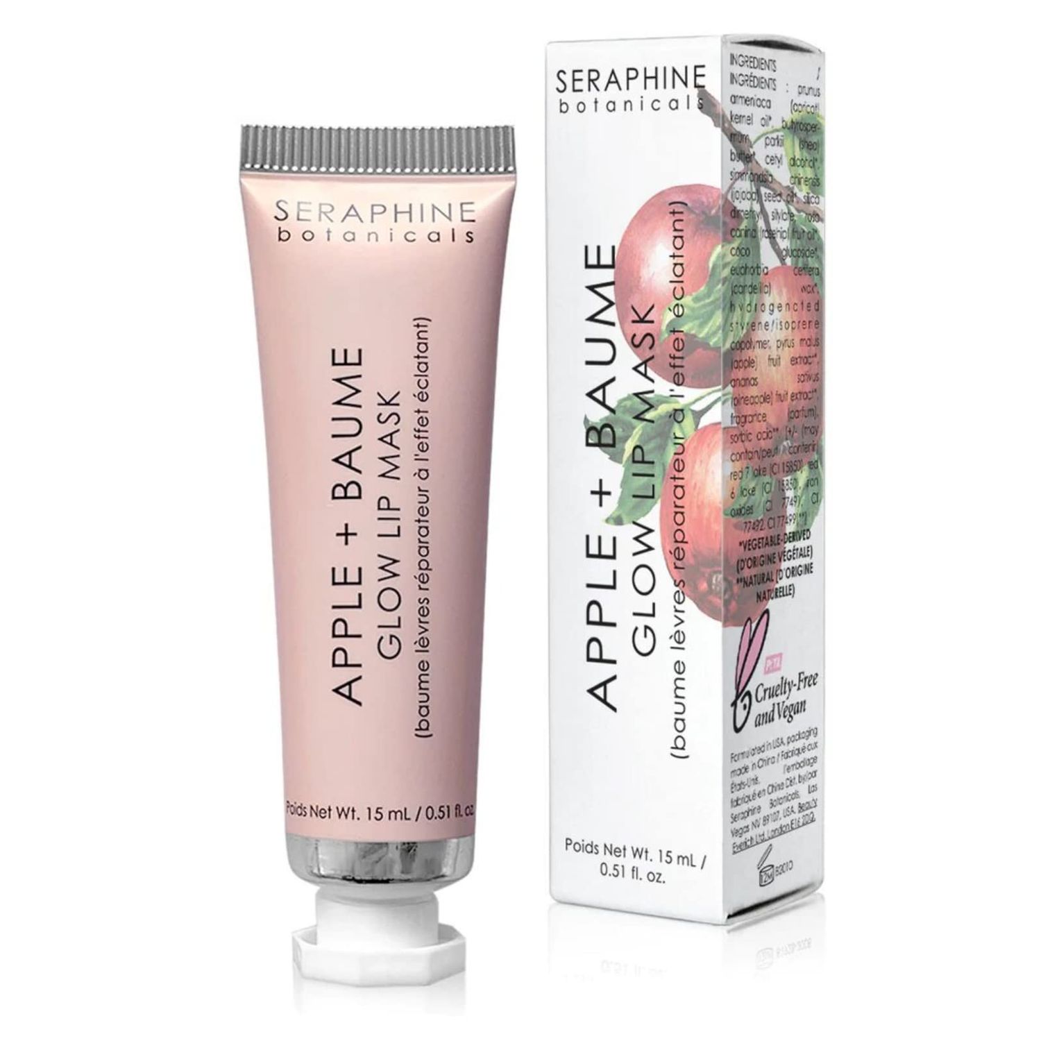 Seraphine Botanicals Apple Baume - Glow Lip Mask for Intense Hydration 0.51 fl oz