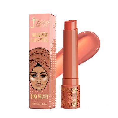 Juvia&#39;s Place Volumizing Gloss Sticks, Pink Velvet - Shiny Luscious Lips with Nourshing Hydration, Plumping Gloss, Lip Plumper Gloss, Plumping Lip Balm, Hydrating Lip Gloss