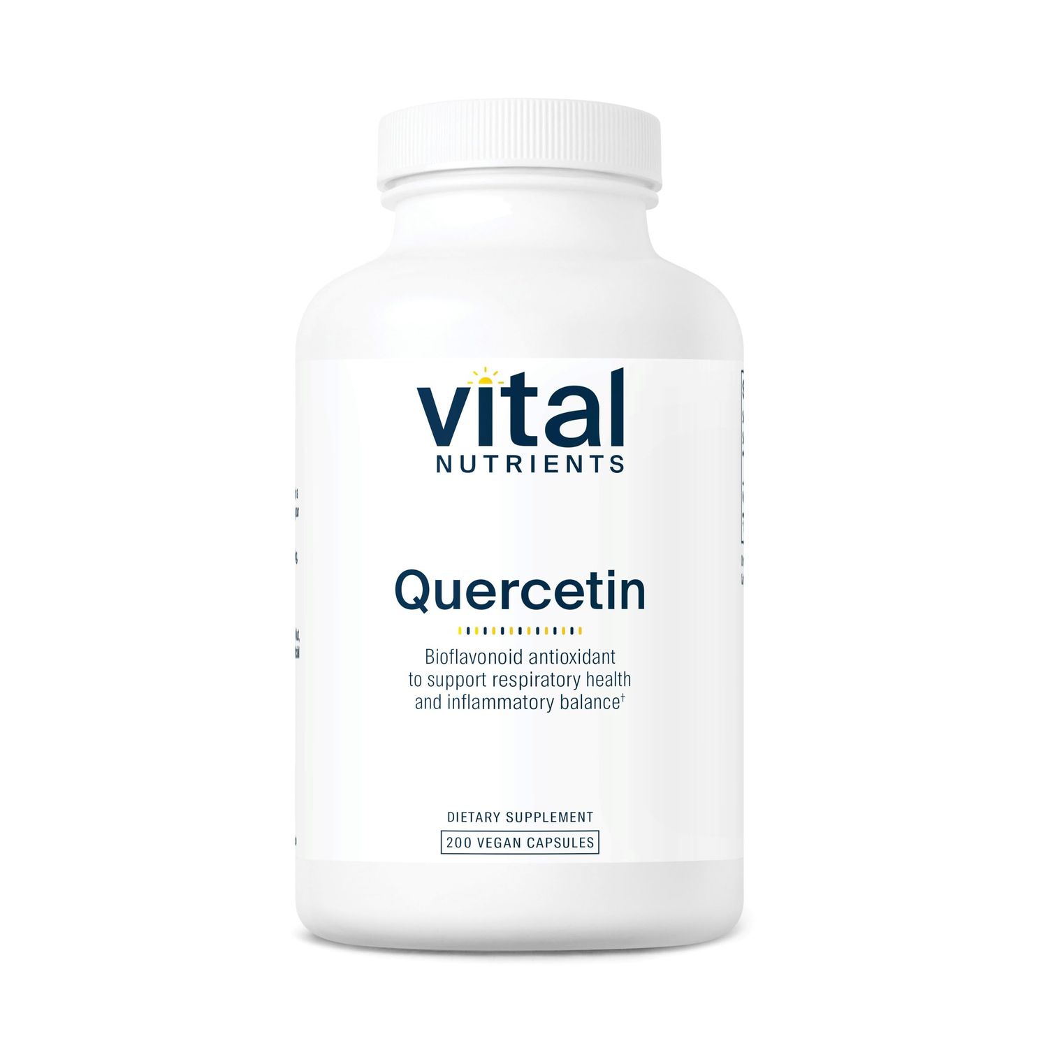Vital Nutrients Quercetin | Vegan Quercetin Supplement with Bioflavonoids for Sinus, Respiratory, Heart, &amp; Immune Function Support | Gluten, Dairy, Soy Free | 500mg | 200 Capsules
