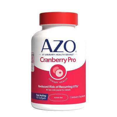 AZO Cranberry Pro, Cranberry Pills for Women &amp; Men, 600mg Pacran, Made with Concentrated Whole Fruit Cranberry Powder to Help Cleanse and Protect The Urinary Tract, Sugar Free, Non-GMO, 100 Softgels