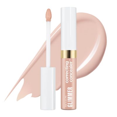 Revlon Glimmer Correcting Concealer, Liquid Under Eye Makeup, Made with Caffeine, Vitamin C, &amp; Stevioside, 105, 0.3 fl oz