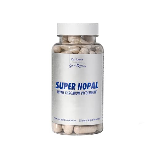 Santo Remedio Super Nopal, Exclusive Formula with Nopal, Gurmar (Gymnema Silvestre), Chromium Picolinate and Vanadyl Sulfate. 60 Capsules (30 Servings)